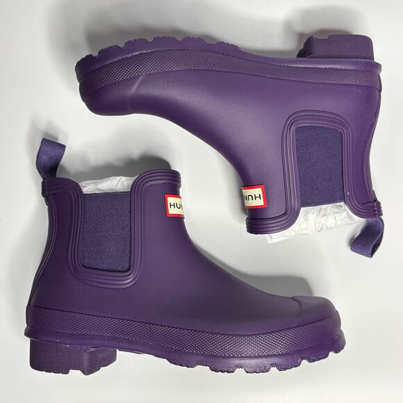 Hunter Original Waterproof Chelsea Rain Boots in Dark Iris - Picture 8 of 9